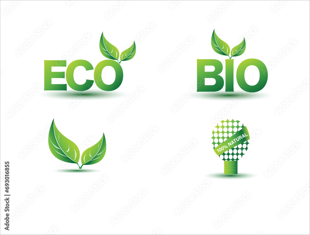 Green eco friendly icon Green eco friendly icon