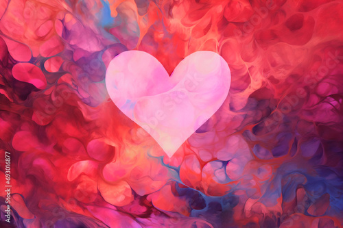 Abstract romantic background, postcard for February 14, Valentine's Day