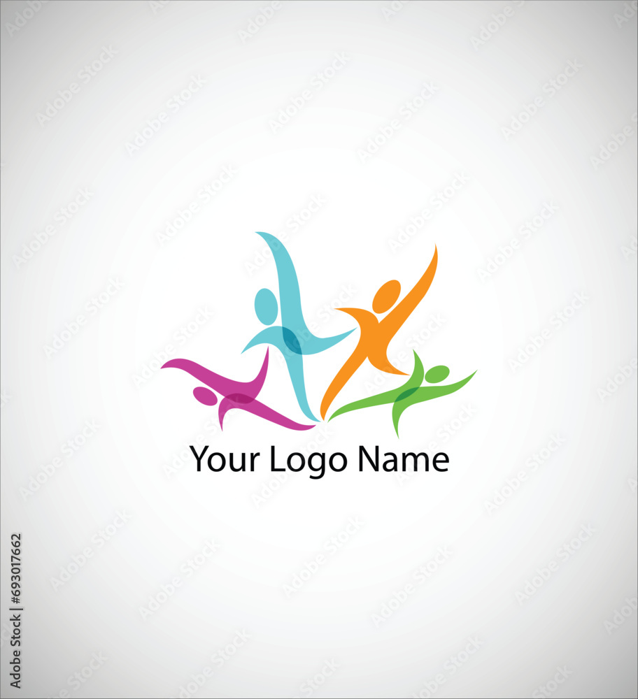 Fototapeta premium logo design elements with 3d curved abstract illustration