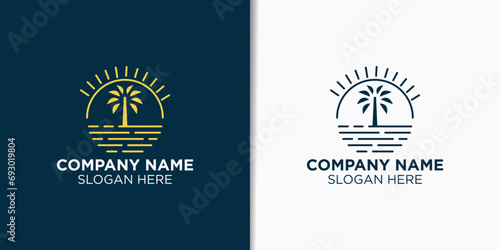 summer logo design, travel and holiday logo design inspiration
