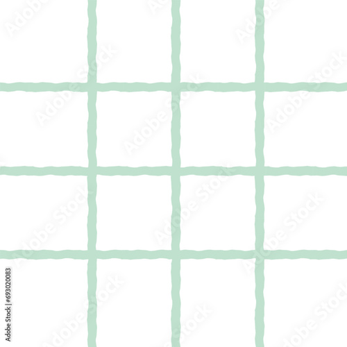 Doodle cute Check Plaid Vector Pattern. Vertical and horizontal textured hand drawn crossing pastel stripes. Chequered freehand geometrical background. Cottagecore Homestead Farmhouse Print.