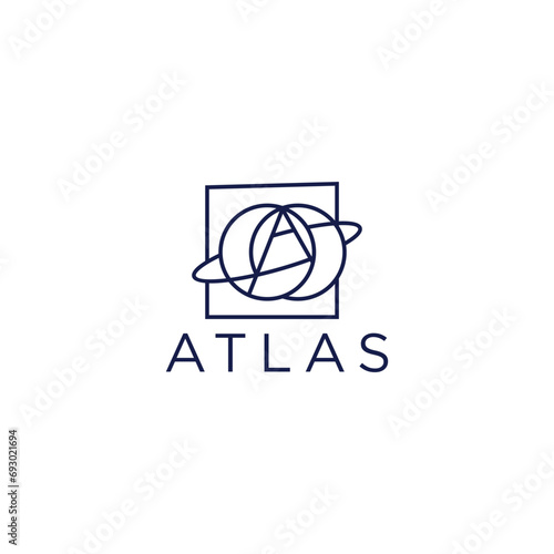 Atlas logo icon vector illustration
