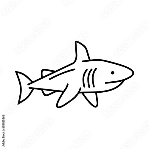 shark cartoon icon logo