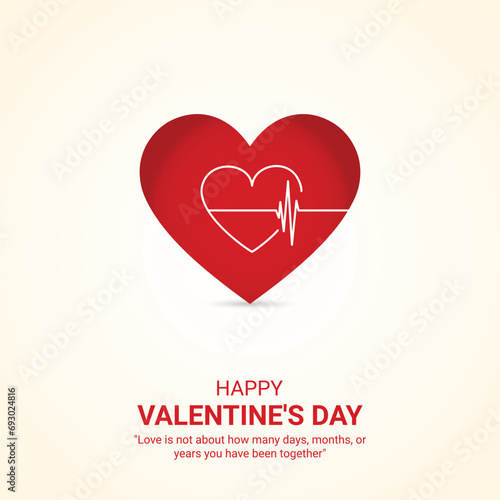 Vector happy Valentine s Day creative design Feb 14 for social media post