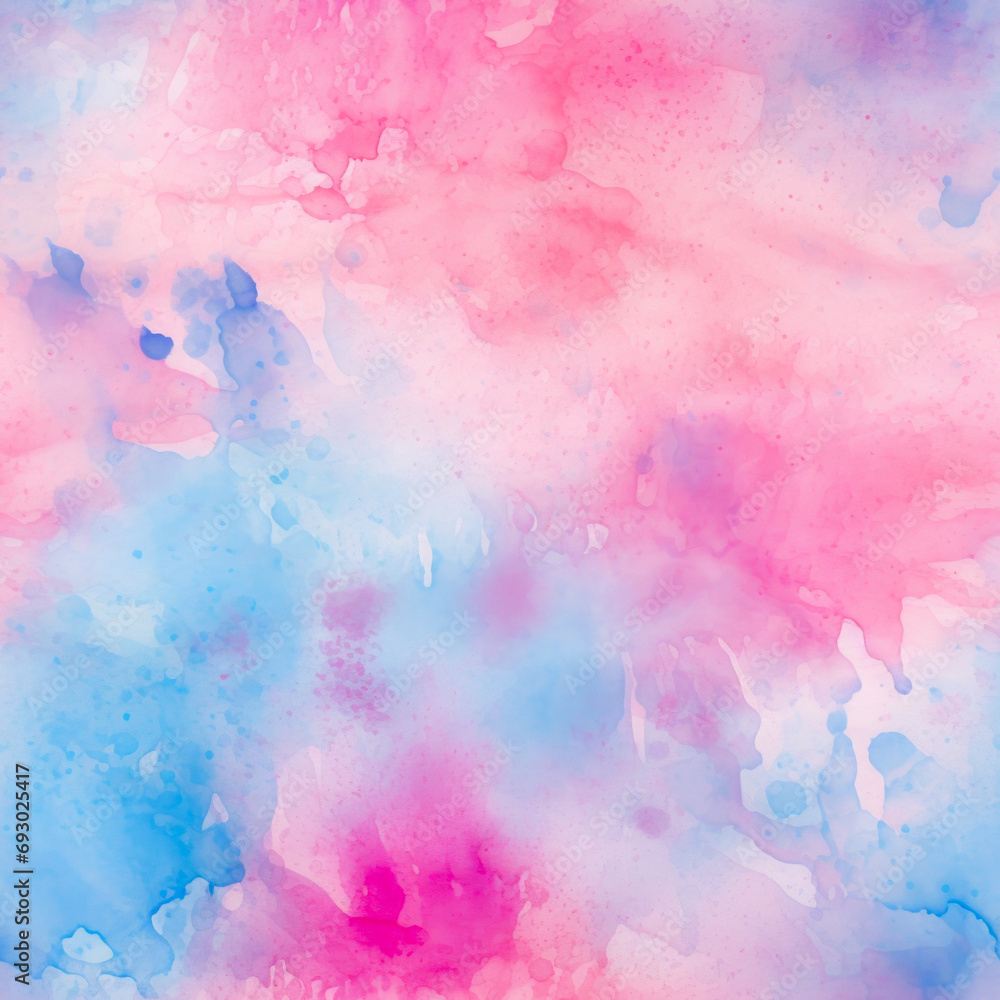 Texture Blue And Pink Watercolor Tile Seamless Fill Created Using Artificial Intelligence
