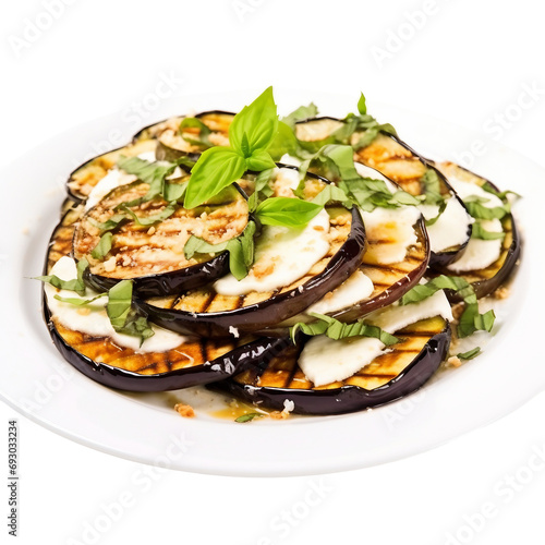 Mediterranean Eggplant Salad on a transparent background
