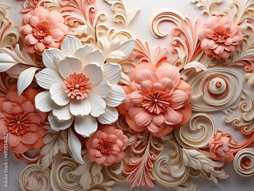 Flowers vintage Floral back...