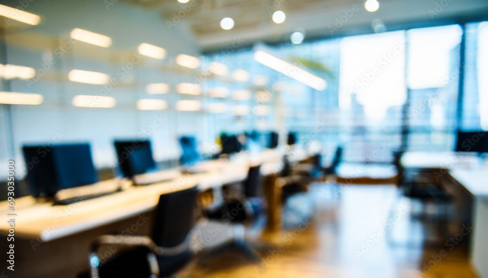 Beautiful blurred background of a light modern office interior with and beautiful lighting in a sunny day Beautiful blurred background of a light modern office interior with and beautiful lighting in a sunny day