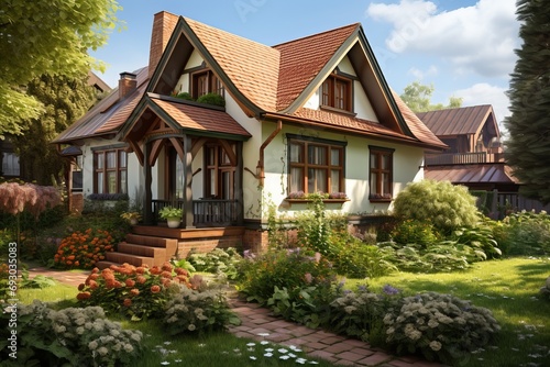 Elegant Single-Story House with Serene Landscaping in Highly Sought-After Residential Neighborhood © Алексей Ковалев
