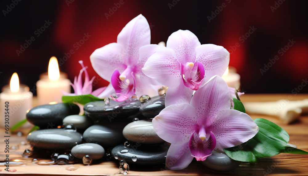 Relaxation and pampering in a tropical spa generated by AI Relaxation and pampering in a tropical spa generated by AI