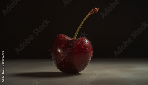 Juicy apple, ripe and fresh, a gourmet snack for healthy lifestyles generated by AI
