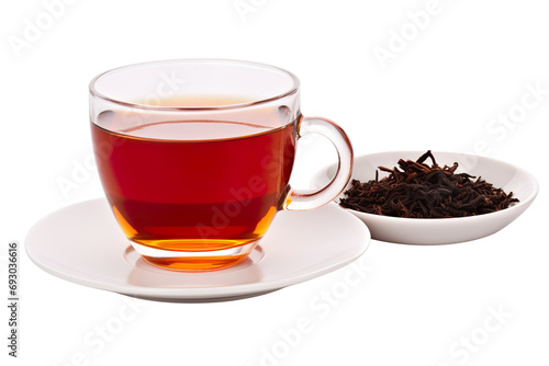 A cup of Black Tea on a white background