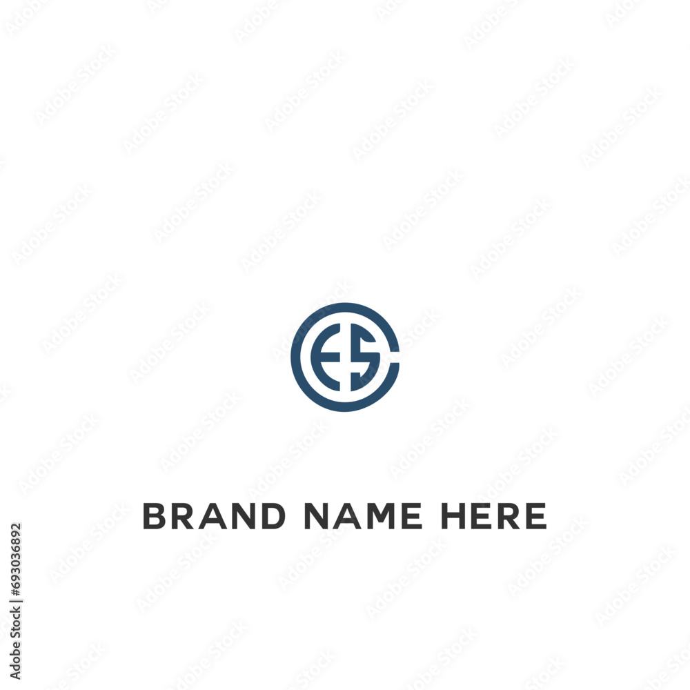 CES logo. C E S design. White CES letter. CES, C E S letter logo design. Initial letter CES linked circle uppercase monogram logo. C E S letter logo vector design. 