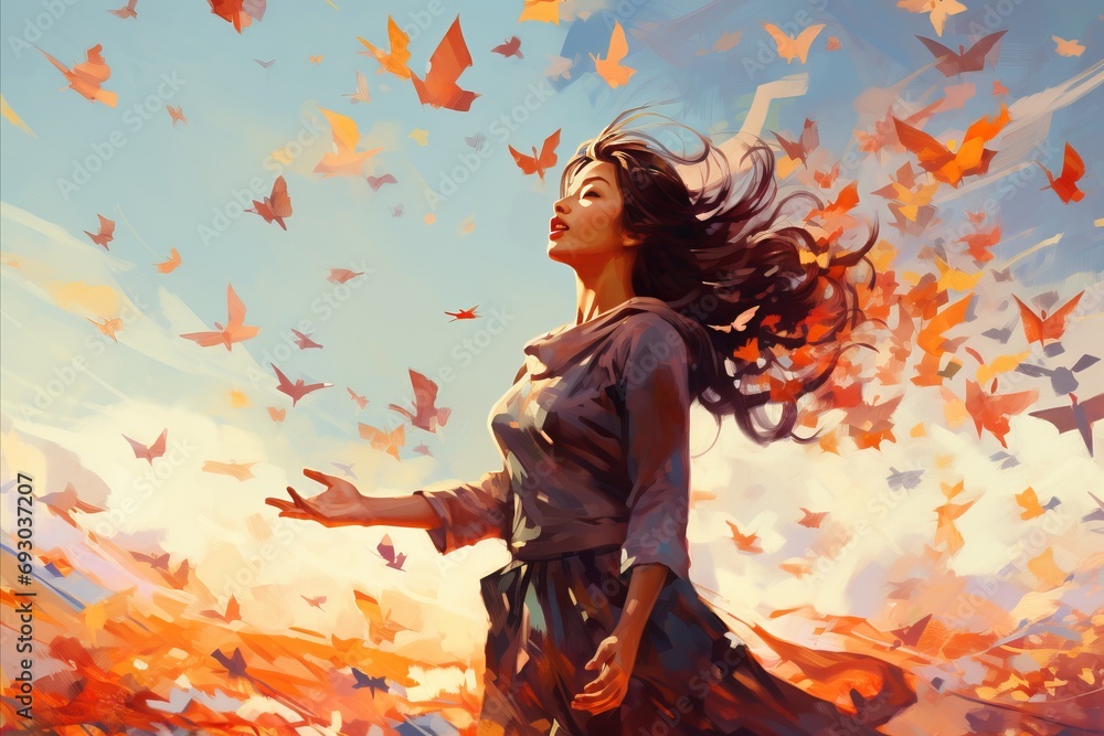 Create a Joyful Scene with Love Letters and Sweet Gifts, Convey Emotions and Excitement