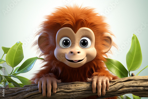 small 3d cartoon orangutan photo