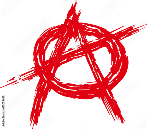 Anarchy sign on a transparent background photo