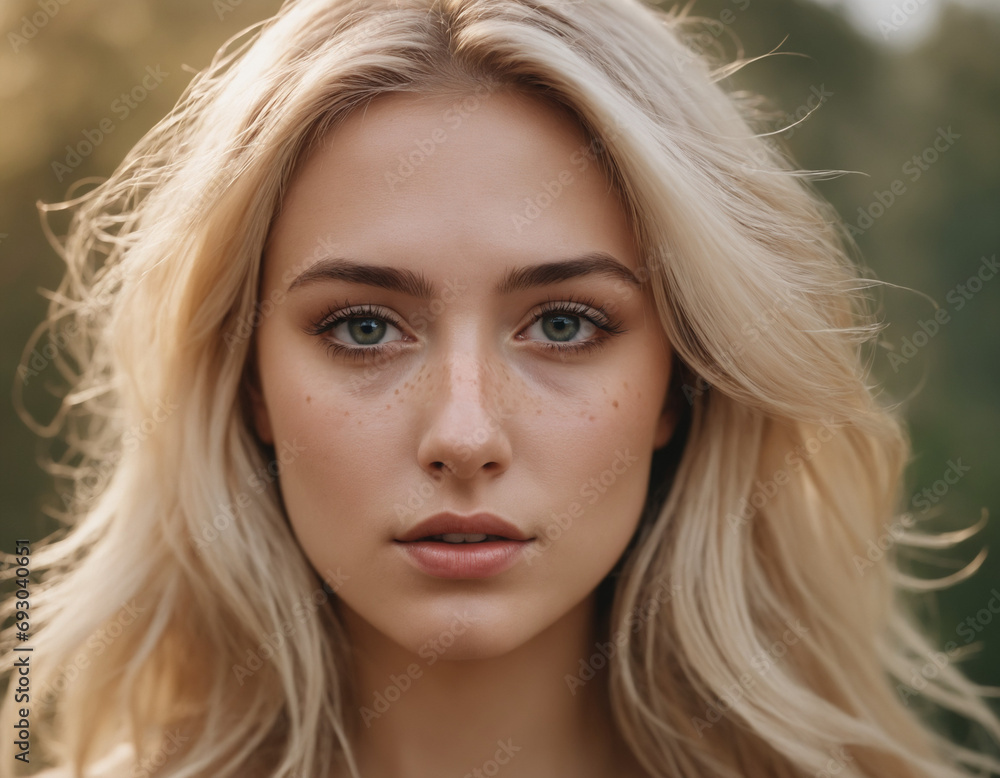 portrait of a blonde woman portrait of a blonde woman