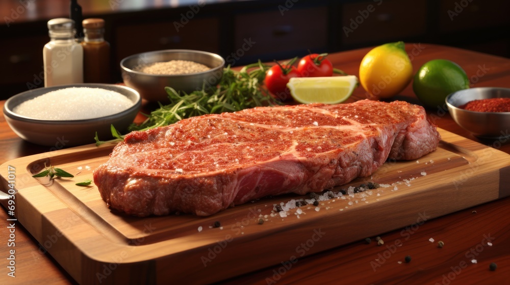 Fresh juicy pork on wooden cutting board UHD wallpaper Fresh juicy pork on wooden cutting board UHD wallpaper