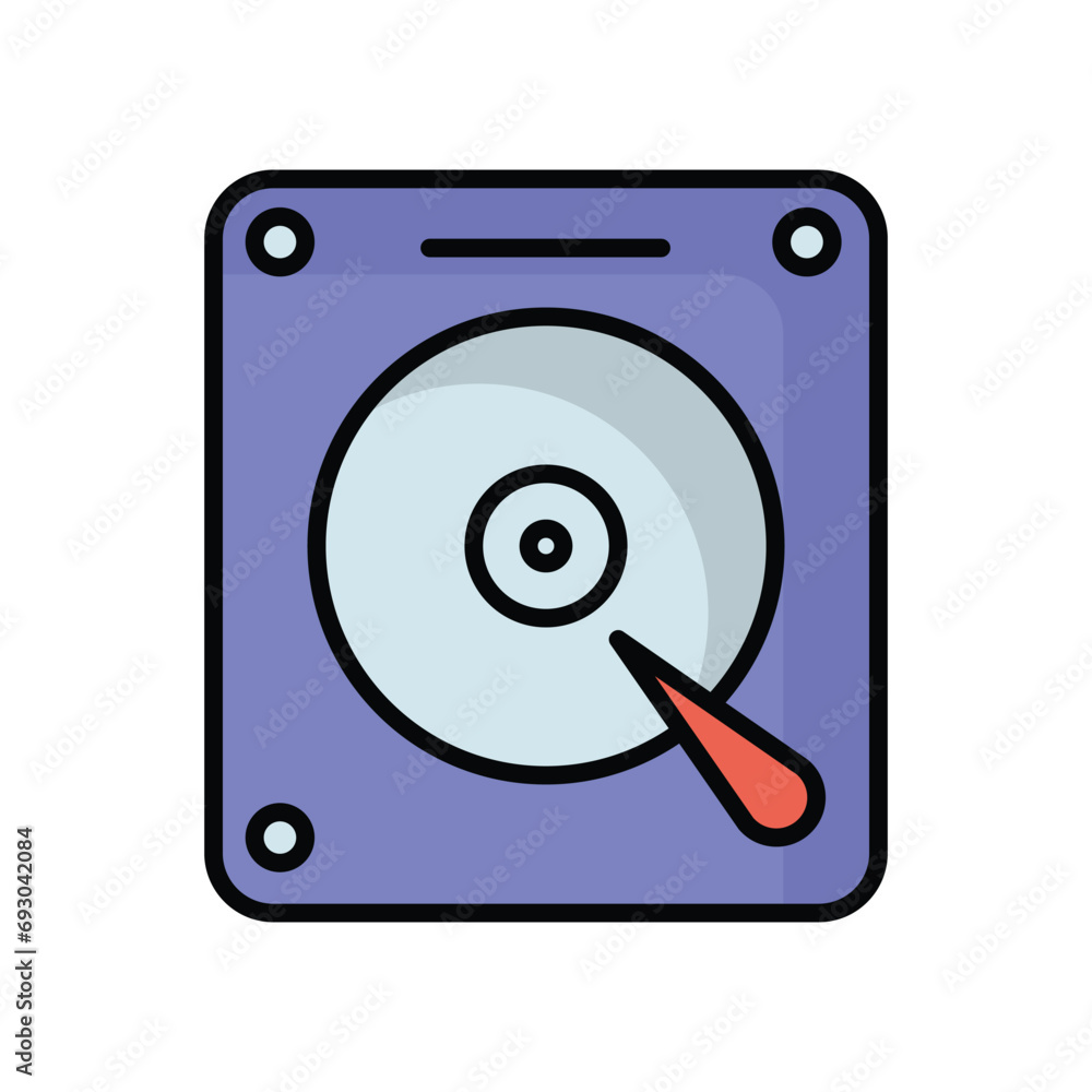 hard disk drive(hdd) icon with white background vector stock illustration hard disk drive(hdd) icon with white background vector stock illustration