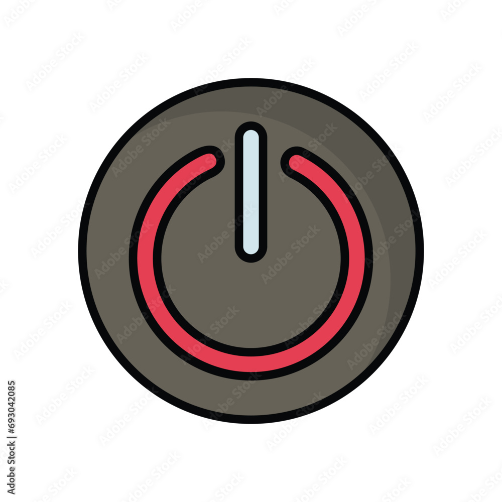 power icon with white background vector stock illustration power icon with white background vector stock illustration