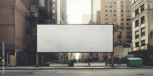A billboard in the city, ready for advertising and displaying information.
