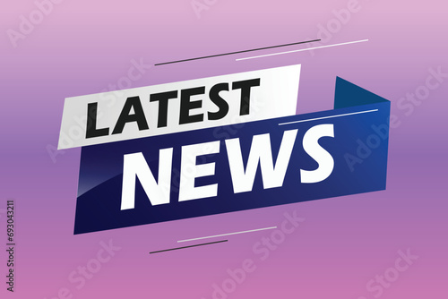 Latest news word concept vector illustration with blue lines modern futuristic 3d style for landing page template ui web mobile app poster banner flyer background gift card coupon label wallpaper	