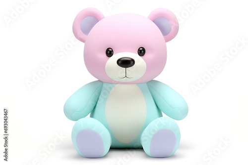 Soft Pop Pastel Teddy Bear