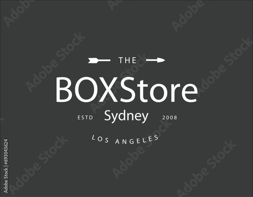 Box Store Vintage Logo Design