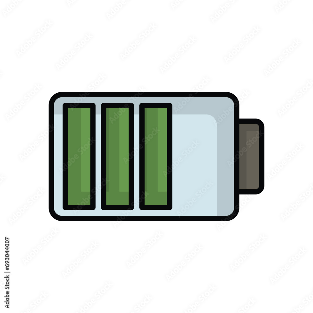 battery charge icon with white background vector stock illustration battery charge icon with white background vector stock illustration