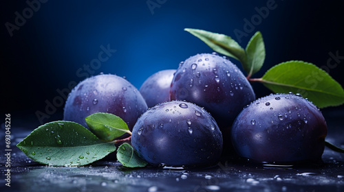 A clear image of some fresh, helthy & testy plum blue fruits, completely filled background