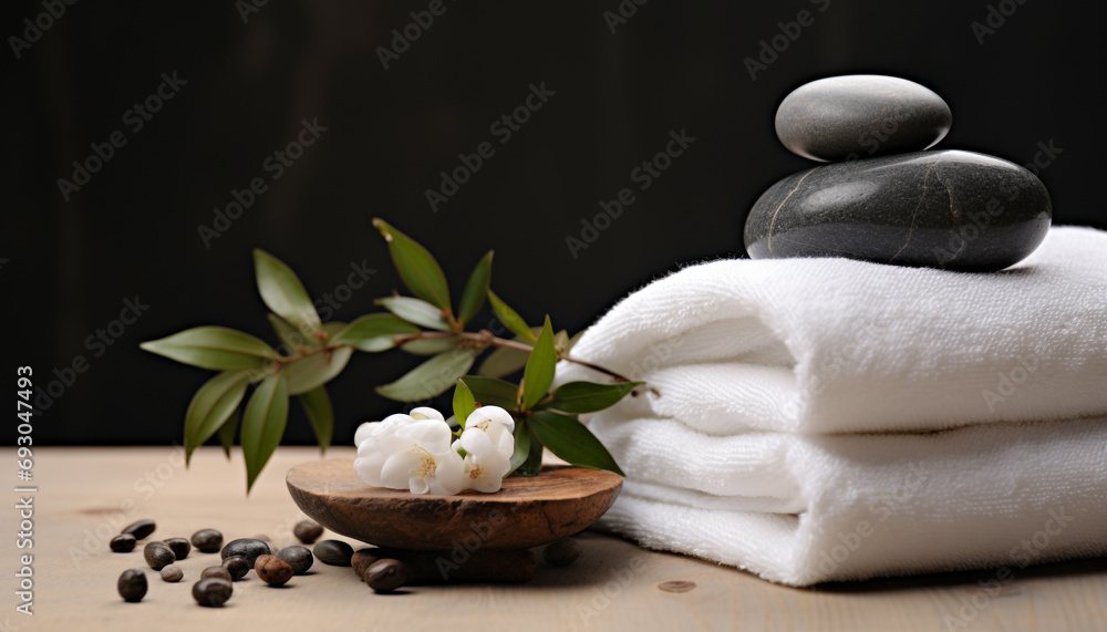 Relaxation in nature, aromatherapy, healthy lifestyle, spa treatment generated by AI