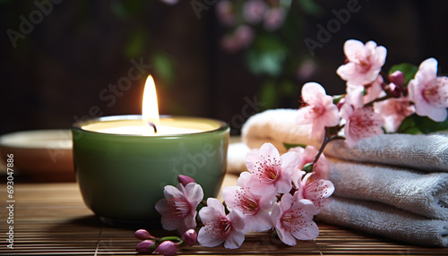 Relaxation and pampering in a natural spa generated by AI