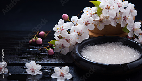 Freshness and relaxation in nature aromatherapy bowl generated by AI