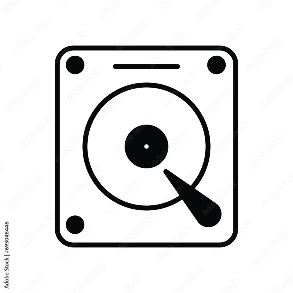 hard disk drive(hdd) icon with white background vector stock illustration hard disk drive(hdd) icon with white background vector stock illustration