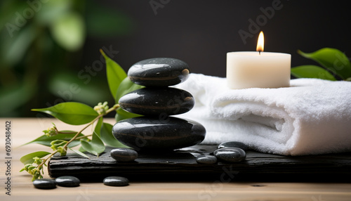 Relaxation and harmony in nature scented candlelight generated by AI