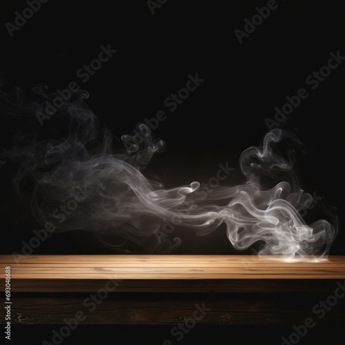 smoke on a table