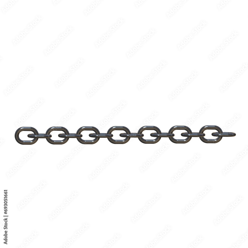 close up of chain 3d close up of chain 3d