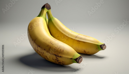 Juicy yellow banana, a healthy snack with organic freshness generated by AI