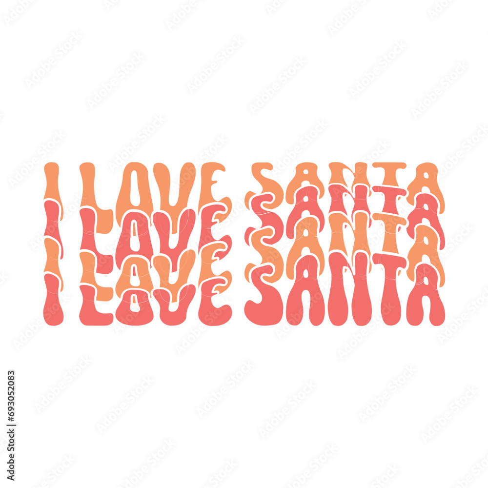 I Love Santa Retro Svg I Love Santa Retro Svg