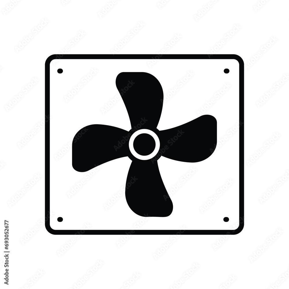 cooling fan icon with white background vector stock illustration cooling fan icon with white background vector stock illustration