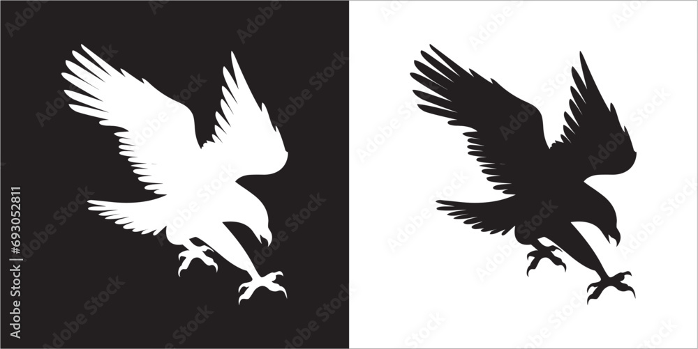 Illustration vector graphics of eagle icon Illustration vector graphics of eagle icon