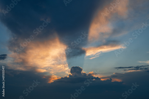 Beautiful sunset sky above ...