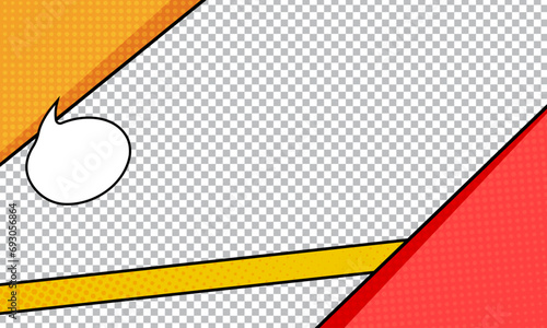 Blank cartoon pop art thumbnail background
