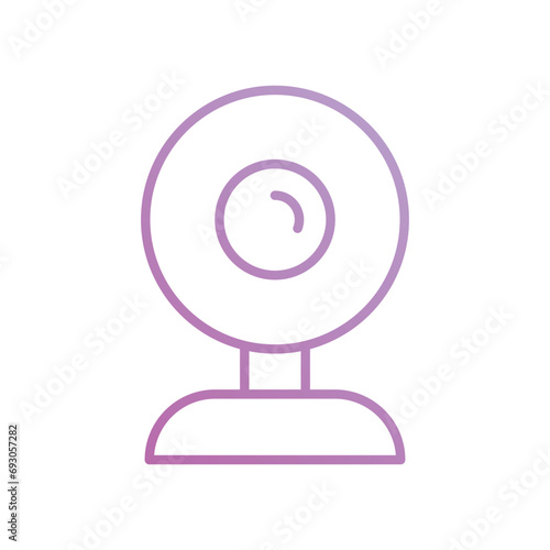 webcam icon with white background vector stock illustration