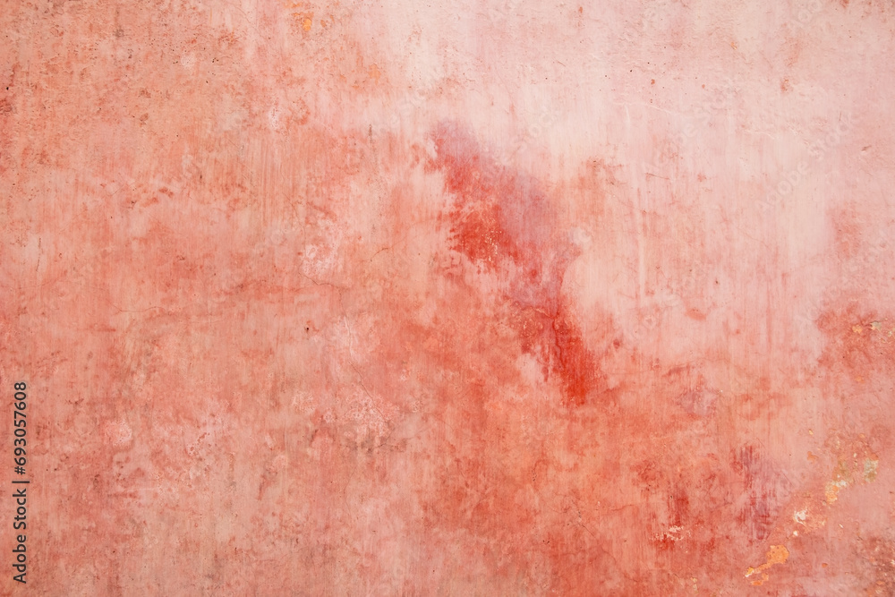Grunge background texture of old rustic wall covered with pink paint