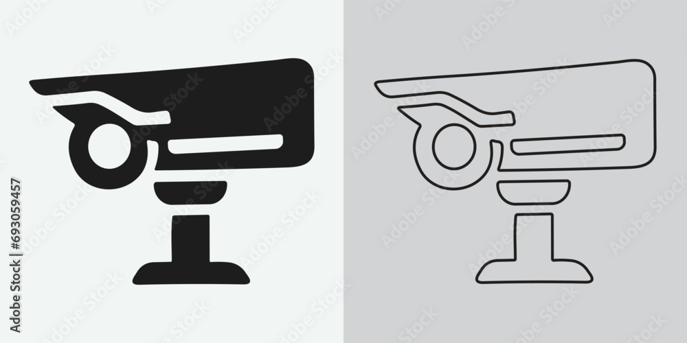 Set of security or surveillance camera icons. CCTV camera icon, Vector Graphics. Wireless security camera icon. Black icon illustration for CCTV camera isolated on white background Set of security or surveillance camera icons. CCTV camera icon, Vector Graphics. Wireless security camera icon. Black icon illustration for CCTV camera isolated on white background