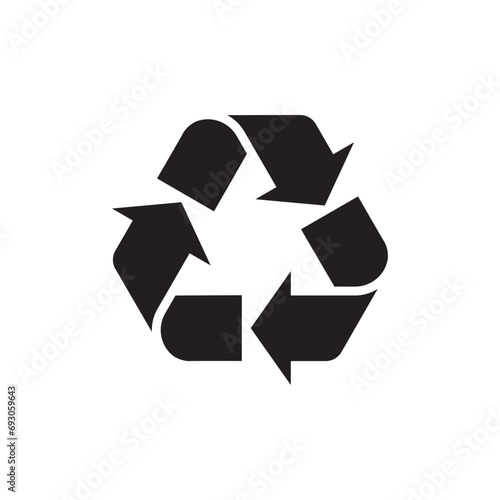 recycling arrow icon app and websites vector flat