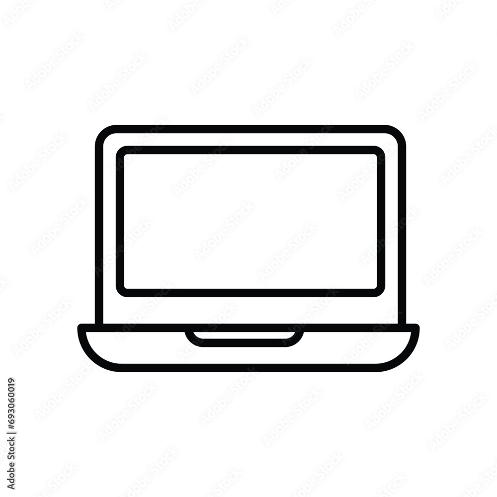 laptop icon with white background vector stock illustration laptop icon with white background vector stock illustration
