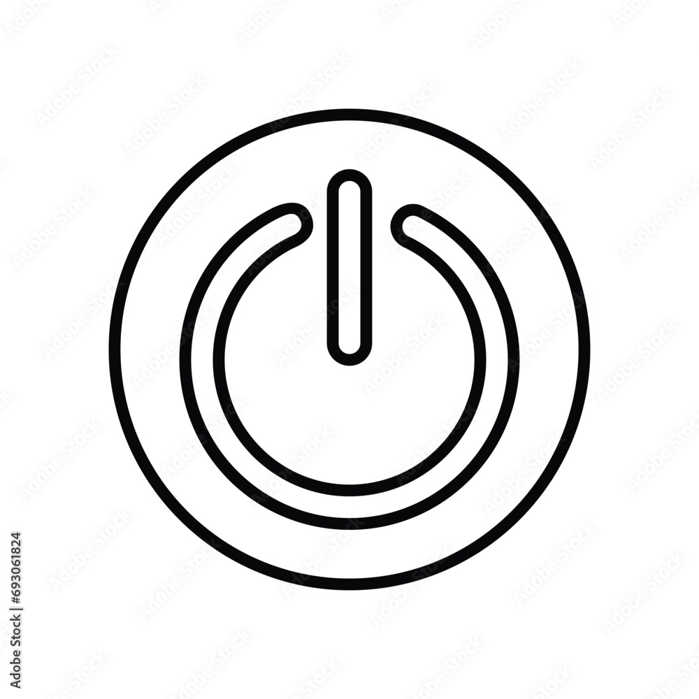 power icon with white background vector stock illustration power icon with white background vector stock illustration