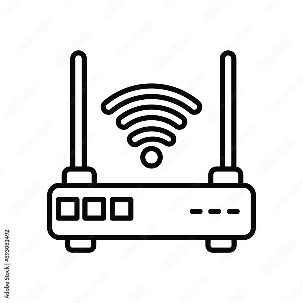 modem icon with white background vector stock illustration modem icon with white background vector stock illustration